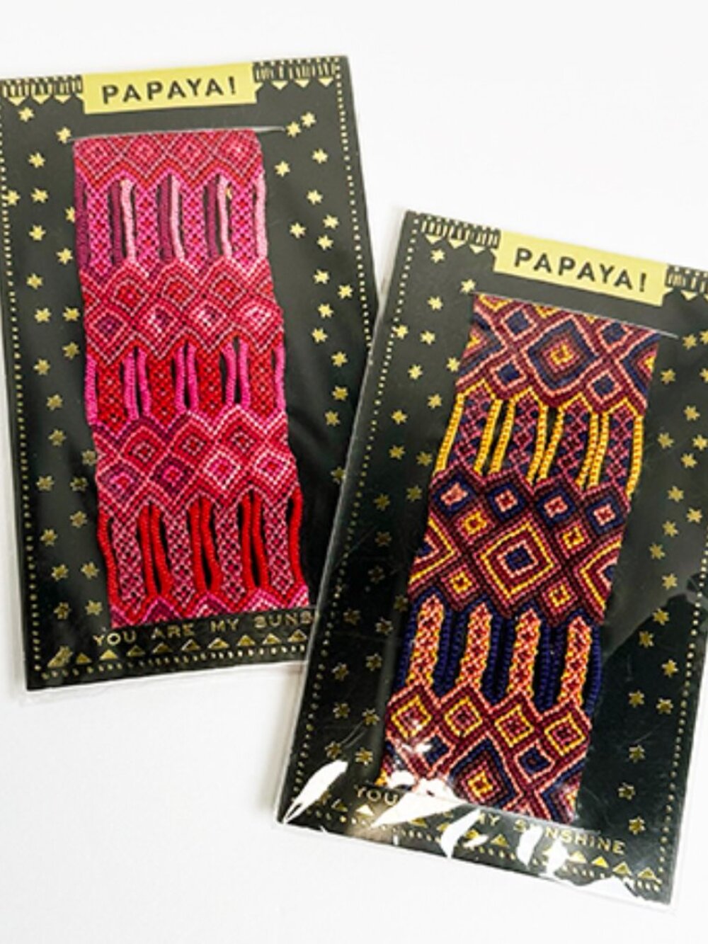 (2) Papaya NEW Discontinued Handmade Guatemala Fair Trade Friendship bracelets